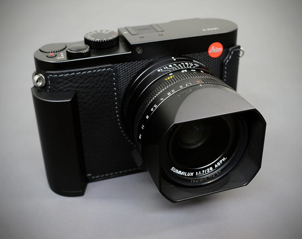 Custodia Per Fotocamera In Vera Pelle Fatta A Mano Mezza Borsa Per Leica Q2 Q2 Monochrom Q3