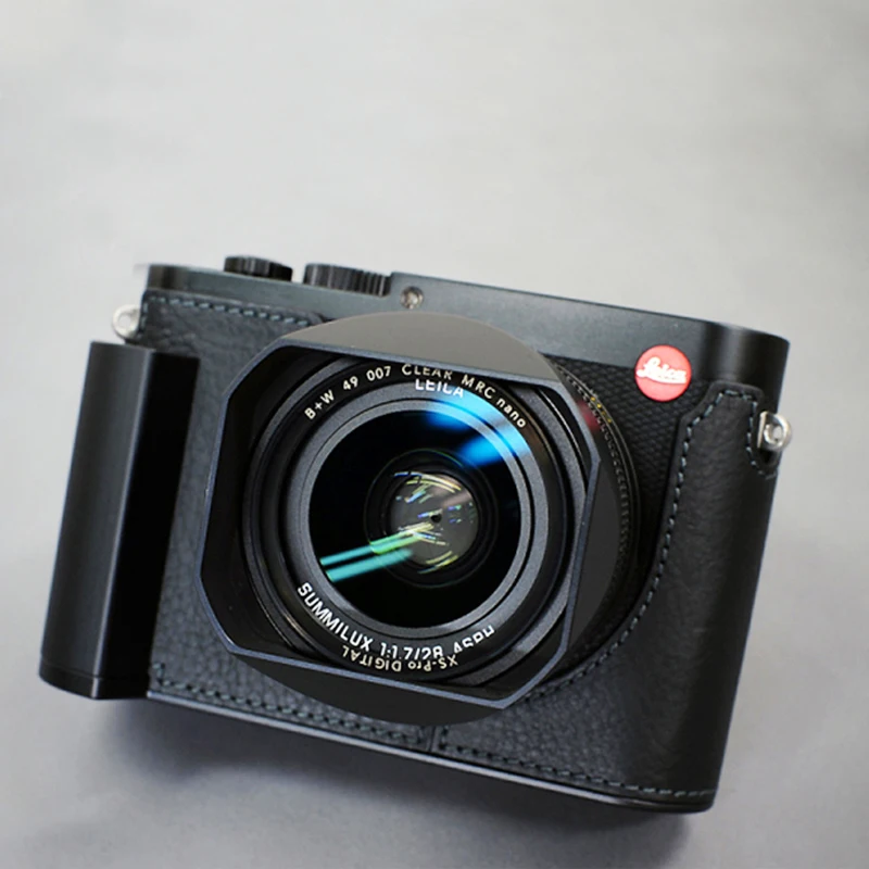 Custodia Per Fotocamera In Vera Pelle Fatta A Mano Milicase Mezza Borsa Per Leica Q2 Q2 Monochrom Q3
