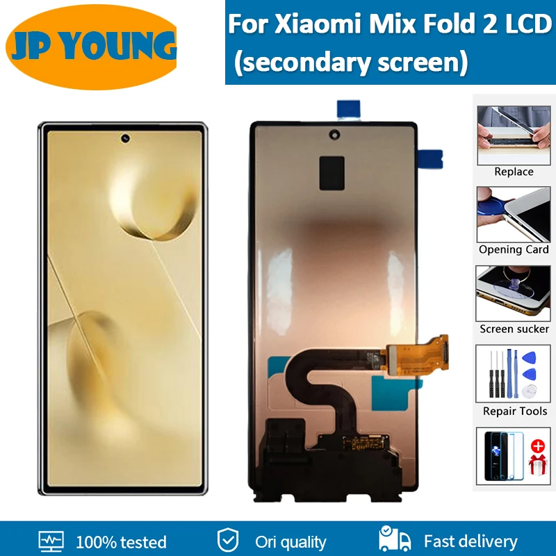 Amoled Per Xiaomi Mix Fold 2 Display Lcd Touch Panel Digitizer Per Xiaomi Mi Mix Fold 2 Lcd Mix Fold 2 Schermo Secondario