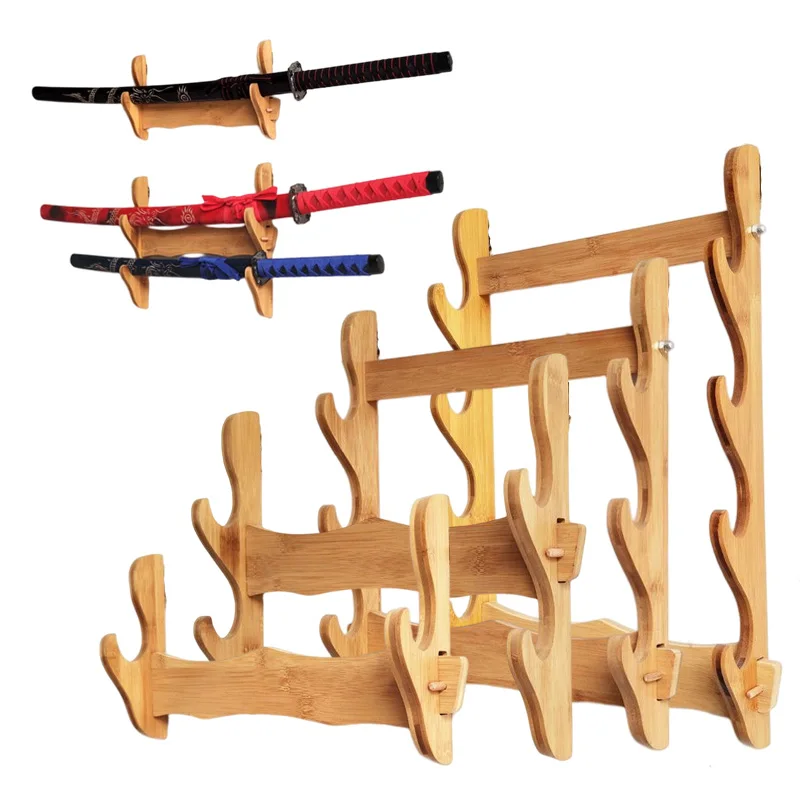 1/2/3/Supporto Per Spada A 4 Strati In Legno Nero Marrone Spada Samurai Supporto Spada Flauto Espositore Portaoggetti Decorazioni Per La Casa
