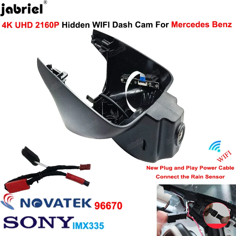 4K Car Dvr Dash Cam Camera Wifi Dashcam Recorder Per Mercedes Benz Smart 453 Per Mercedes Smart Fortwo Forfour 453 2015 - 2021