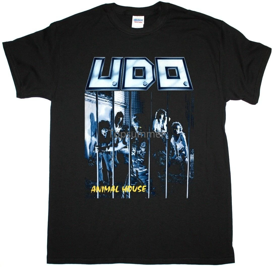 U D O Animal House Heavy Metal Udo Saxon Accetta Runninger Wild New Black T Shirt Cotton T Shirt Fashion T Shirt Spedizione Gratuita
