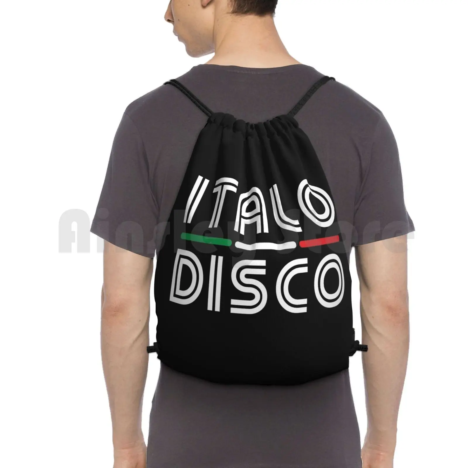 Italo Disco Zaino Borse Con Coulisse Borsa Da Palestra Impermeabile Italo Disco Italodisco Retro 80S Eurocorda Italia Italo Music
