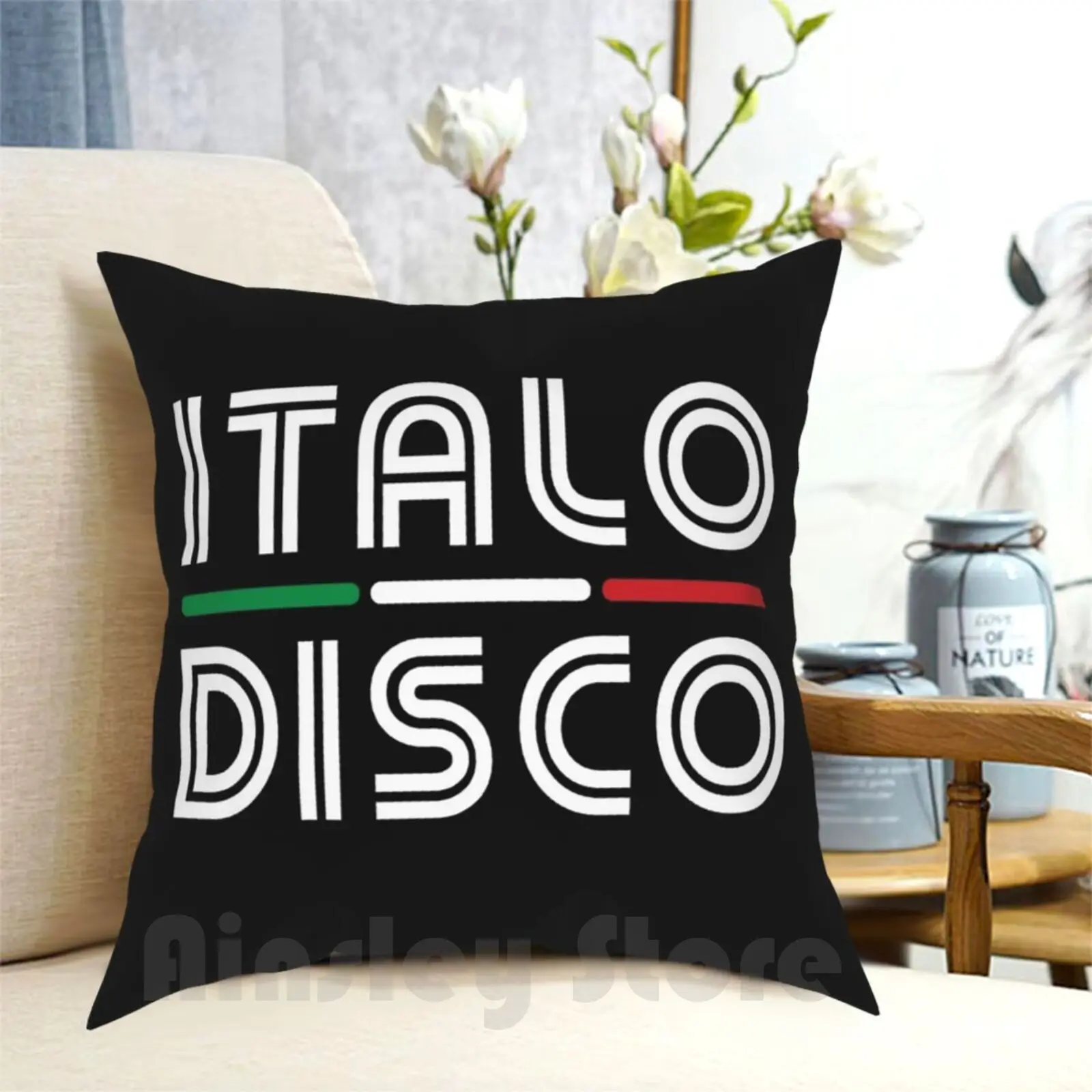 Italo Disco Federa Stampata Home Soft Throw Pillow Italo Disco Italodisco Retro 80S Eurocorda Italia Italo Music