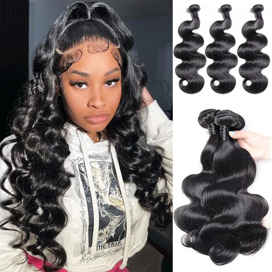 4 Bundles Deal 8-26 Pollici Loose Body Wave Tissage Malaisienne Fasci Di Capelli Umani Veri Remy Peruviani Body Wave Extensiones Humanas