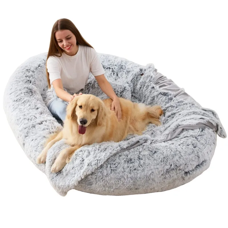 Inverno Caldo Cotone Peluche Lusso Pet Dog Bed Cama Humana Del Perro Divano Letto Per Cani Umani Di Lusso Umano