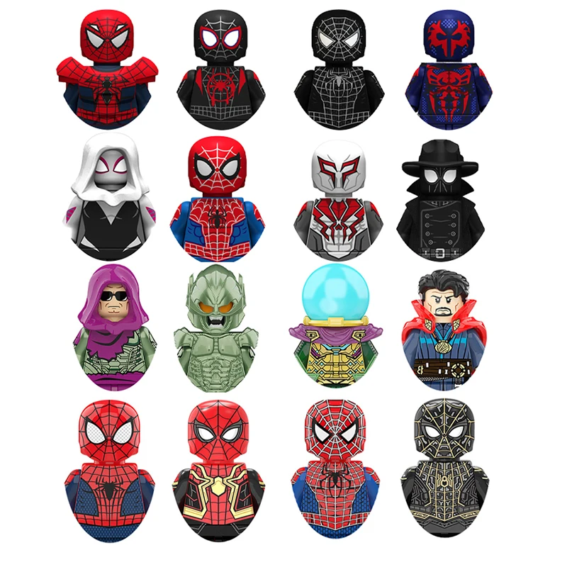 Disney Spider Mysterio Man Building Blocks Legends Heros Mini Figure Mattoni Giocattoli Educativi Fai Da Te Regali Per Bambini