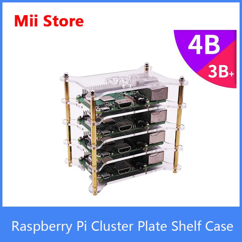 Raspberry Pi Scaffale Impilabile Per Piastra Cluster 4B/3B/3B +/2B Custodia Impilabile Trasparente Multistrato Modello Per Raspberry Pi