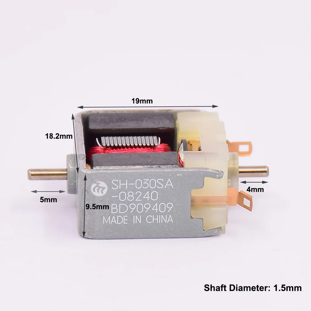 Mabuchi Sh-030Sa-08240 Mini Dual Shaft 18Mm Square Motor Dc 6V 9V 12V 22000Rpm Motore Ad Alta Velocità Fai Da Te Ho Slot Car Train Hobby Toy