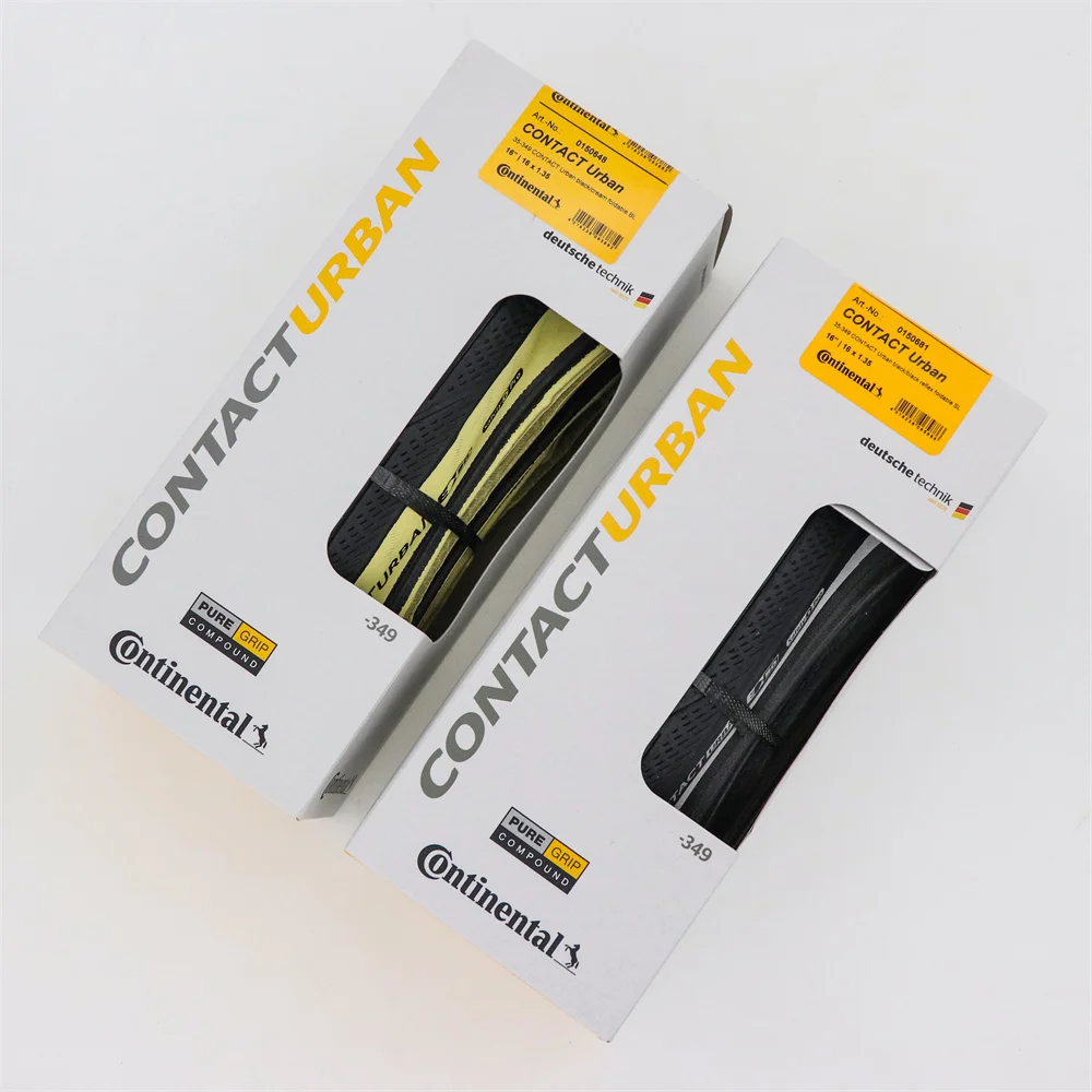 1 Paio Continental Contact Urban 16; 35-349 Pneumatico Pieghevole 16X1.35 Pneumatico Per Brompton 3Sixty Pikes Bike Black Skin/Cream Reflex