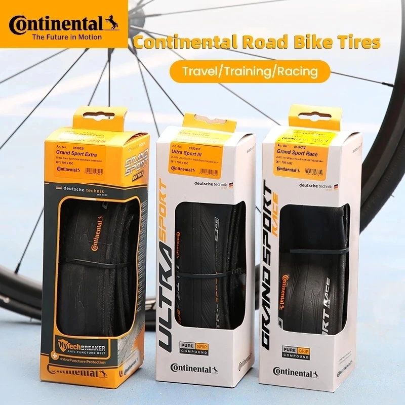 Continental Grand Sport Race / Ultra Sport Iii 700 × 23C /25C/28C Bicicletta Da Strada Pieghevole Pneumatico Purregrip Tech Anche Vestito Per E-Bike