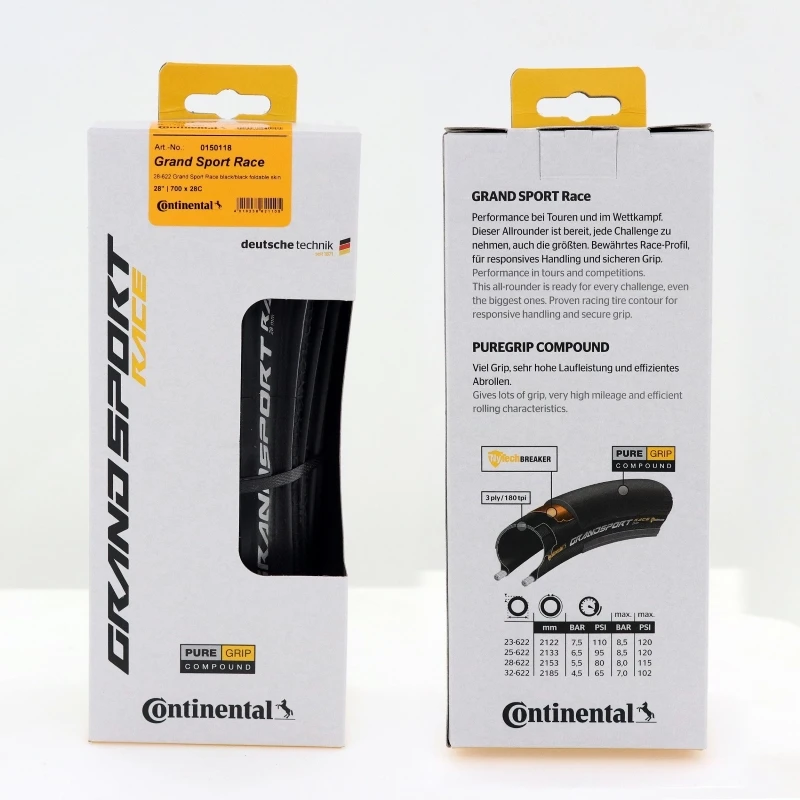 Continental Grand Sport Race Tire Genuine Road Vehicle Pieghevole Antiforatura Pneumatici Per Biciclette Training Competition Level Ebike Tire