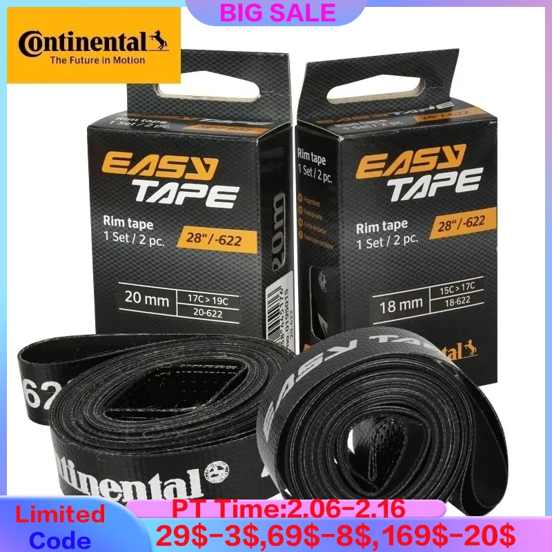 Continental Bicycle Rim Tape Mtb Road Bike Camera D'Aria Pad Per Cerchione 27.5/700C Pneumatico Anti Foro 584 622 Anti-Perforazione Rim Strim