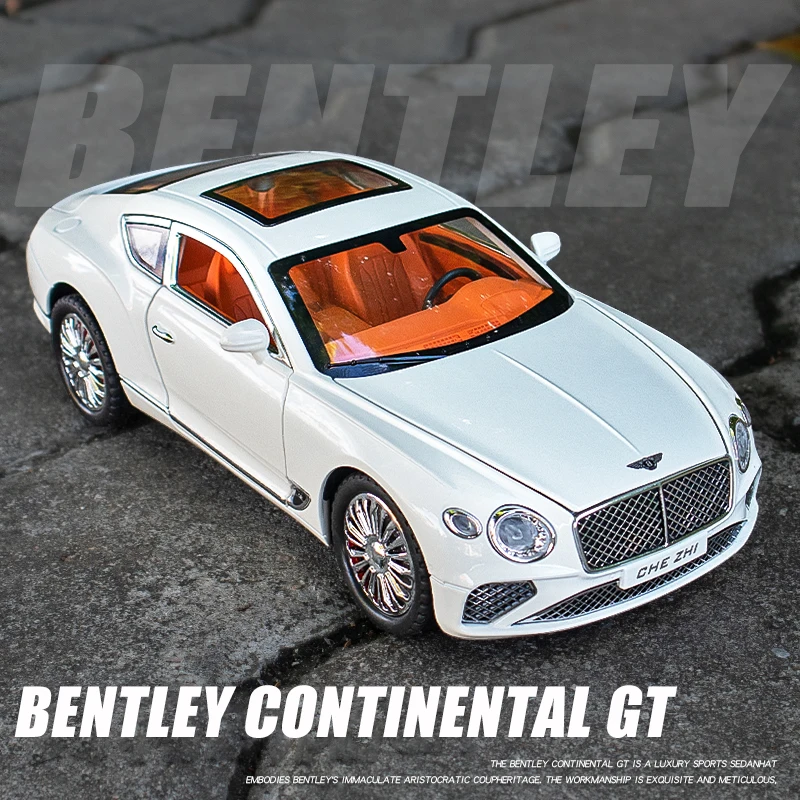 1/24 Bentley Continental Gt Metal Vehicle Alloy Model Car Collection Simulazione Diecast Toy Light Sound Toys For Children Kids