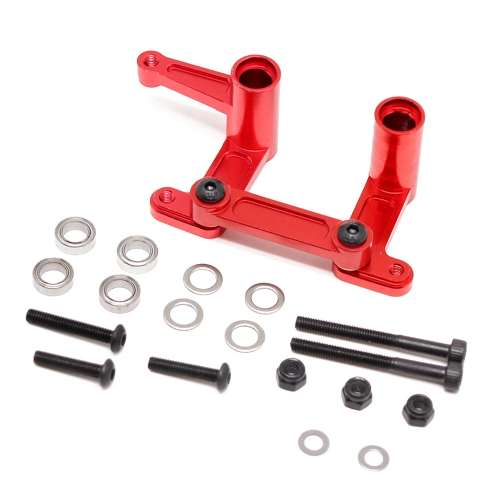 Metal Steering Bellcranks Drag Link Per 1/10 Traxxas Slash Rustler Bandit 2Wd Vxl Nitro Slash Rc Car Upgrade Parts,Red