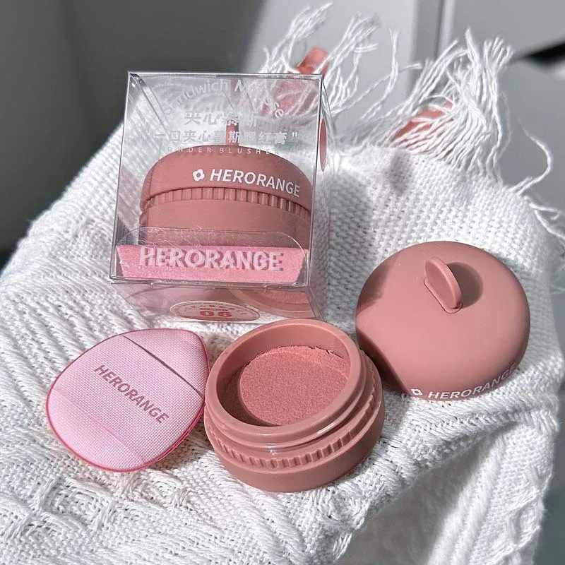 Kawii Creamy Blush Set Per Guancia Lunga Durata Waterproof Smudge Proof Bright Natural Look Skin Blush Makeup Con Puff
