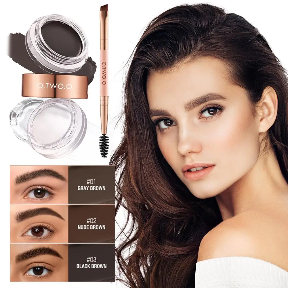 Sopracciglio Pomata Brow Gel Wax 2 In 1 Waterproof Long Lasting Creamy Texture Eye Brow Tint Enhancers Cosmetics Makeup