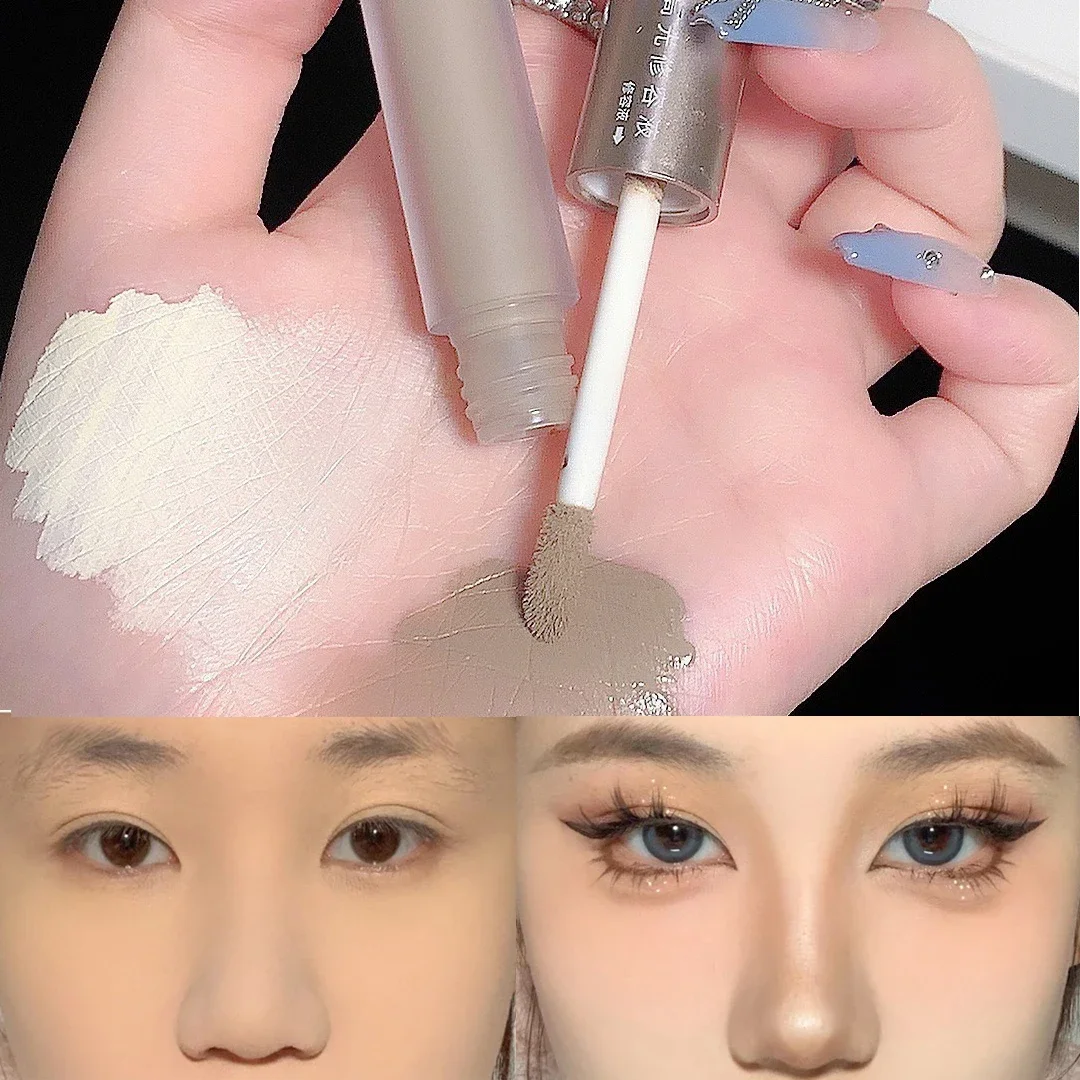 Evidenziatore Viso A Doppia Estremità Contour Stick Evidenziatore Liquido Trucco Femminile Consistenza Cremosa Evidenziatore Ombretto Matita Cosmetici