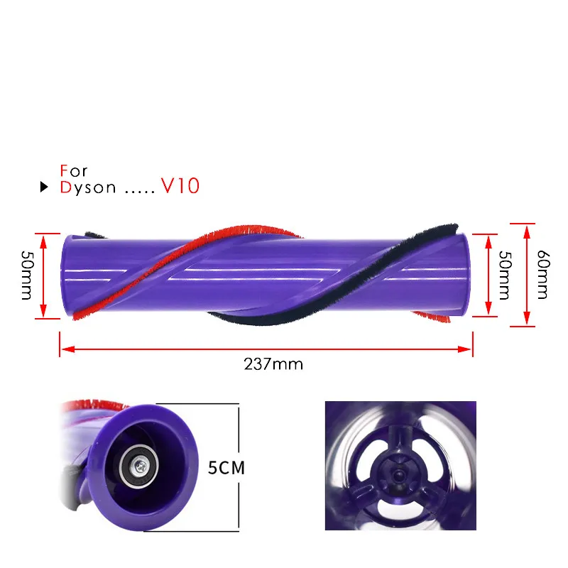 Per Dyson V10 Brush Roll Kit Di Ricambio Compatibile Cordless Brushroll Cleaner Head Brush Bar Roller Part