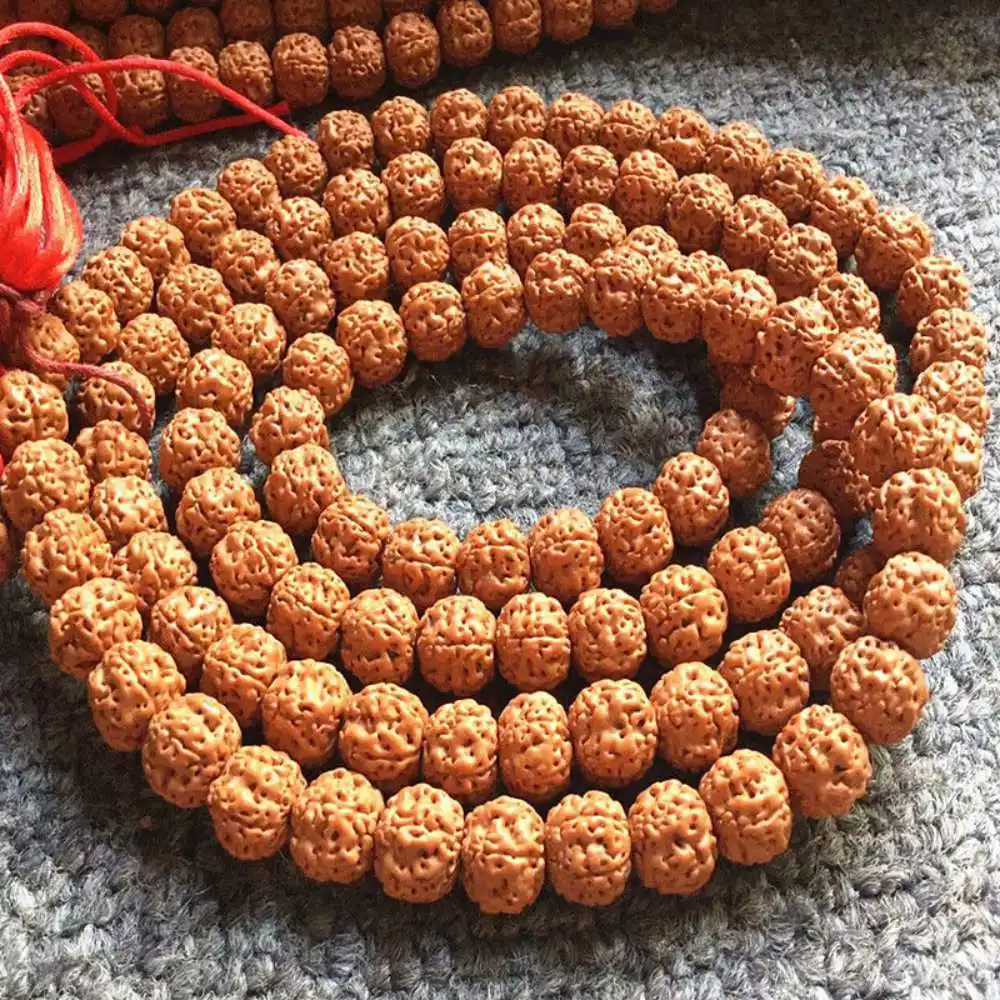 Yoga Healing 5 Mukhi Rudraksha Mala Rudraksh 8 Mm 108 Stile Nazionale Energia Materia Scura Diffusione Pratica Polsino Boemia Souvenir