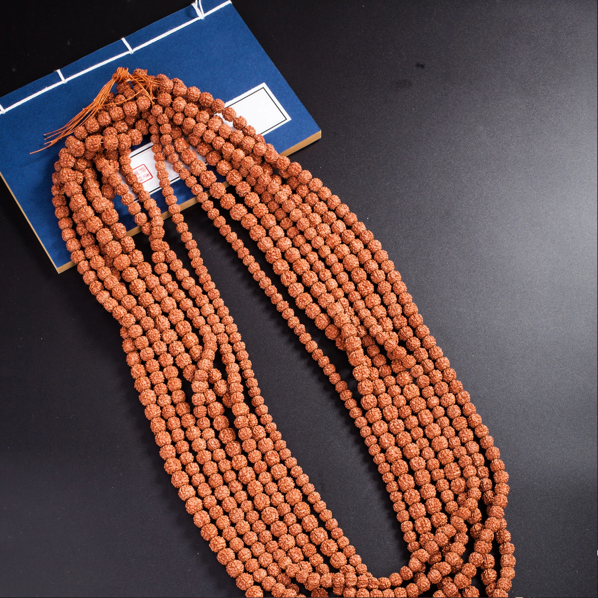 Rudraksha Mala Naturale 108 Perline 5/7/9Mm Mala Preghiera Meditazione Buddista Per Collane Meditazione Pratica Accessori Braccialetto