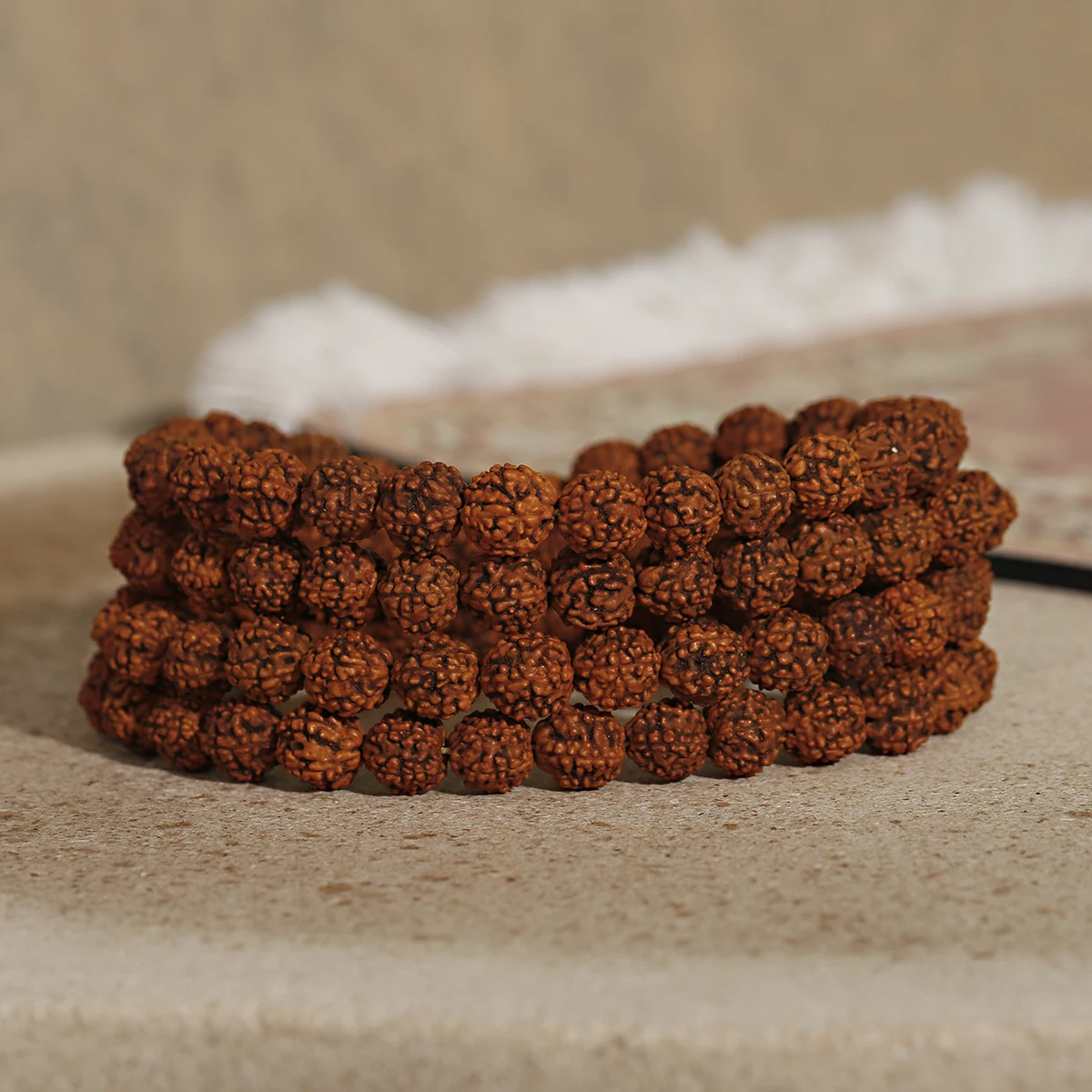 6/8/10Mm Rudraksha Perline Meditazione Mala Bead Creazione Di Gioielli Chakra Di Preghiera 108 Pz Bodhi Buddismo Tibetano Braccialetto Perline Buddhis