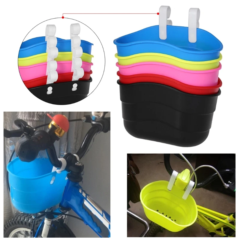 Cestino Della Bicicletta Bambini Bici Del Manubrio Frontale Carrier Scooter Bisaccia Di Plastica Y51D