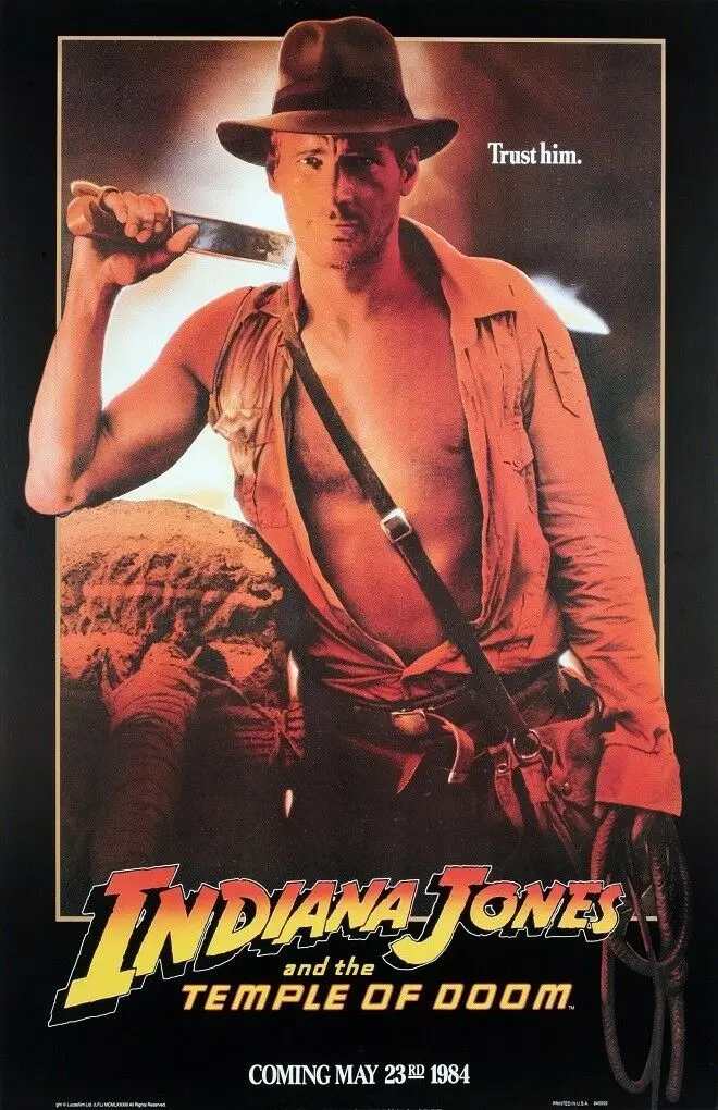 Indiana Jones E The Temple Of Doom Movie Art Film Print Silk Poster Home Wall Decor