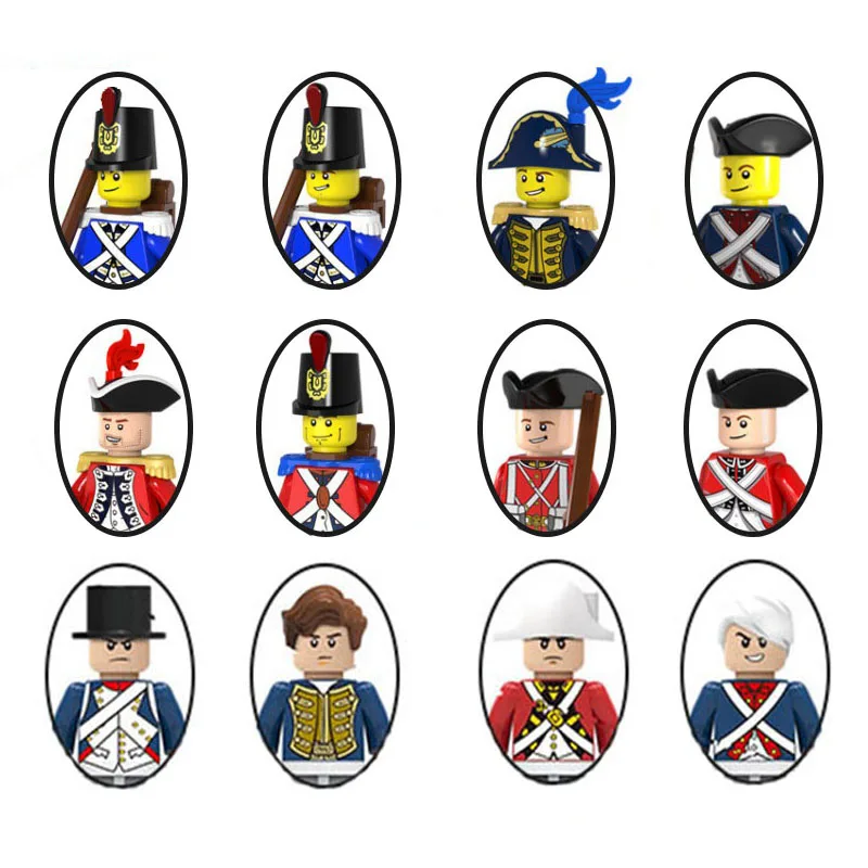 Ww2 Militare Medievale Marina Imperiale Soldato Pirati Caraibici Mini Action Figures Fedele Guardia Imperiale Building Blocks