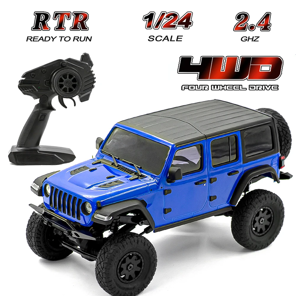 Nuovo Red001 1:24 Mini Rc Car 4Wd 2.4Ghz Rc Crawler Simulation Buggy Electric Remote Control Model Cars Rtr Adult Kids Toy Gifts