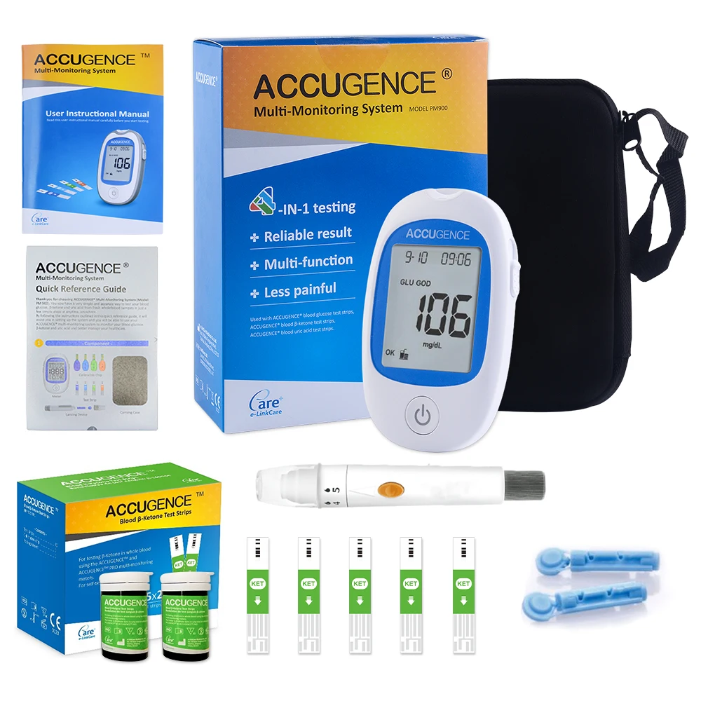 Test Rapido Kit Misuratore Di Ketoni Nel Sangue Per Dieta Keto Con Monitor Di Ketoni E Strisce 30Pc Con Lancette Ketosi E Dieta Ketogenica