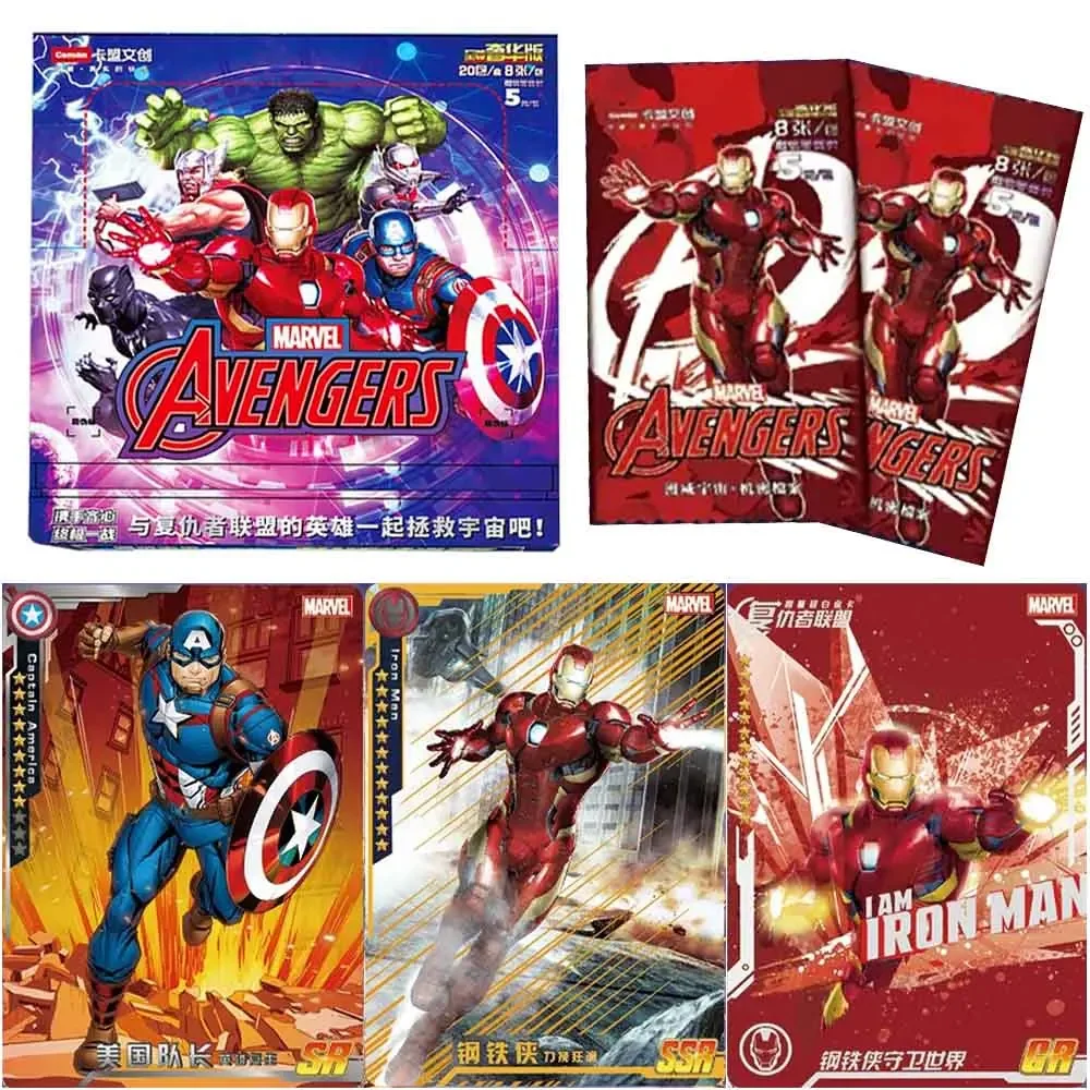 Marvel Legends Card Iron Man Hulk Cards Genuine Avengers Cards Parallel Universe Spider-Man Card Regalo Per Bambini
