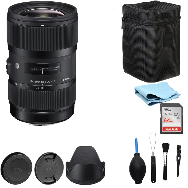 Sigma 18-35Mm F1.8 Dc Hsm Art Lens Aps-C Formato Grandangolare Zoom 18-35Mm Obiettivo F1.8 Per Montaggio Canon O Montaggio Nikon