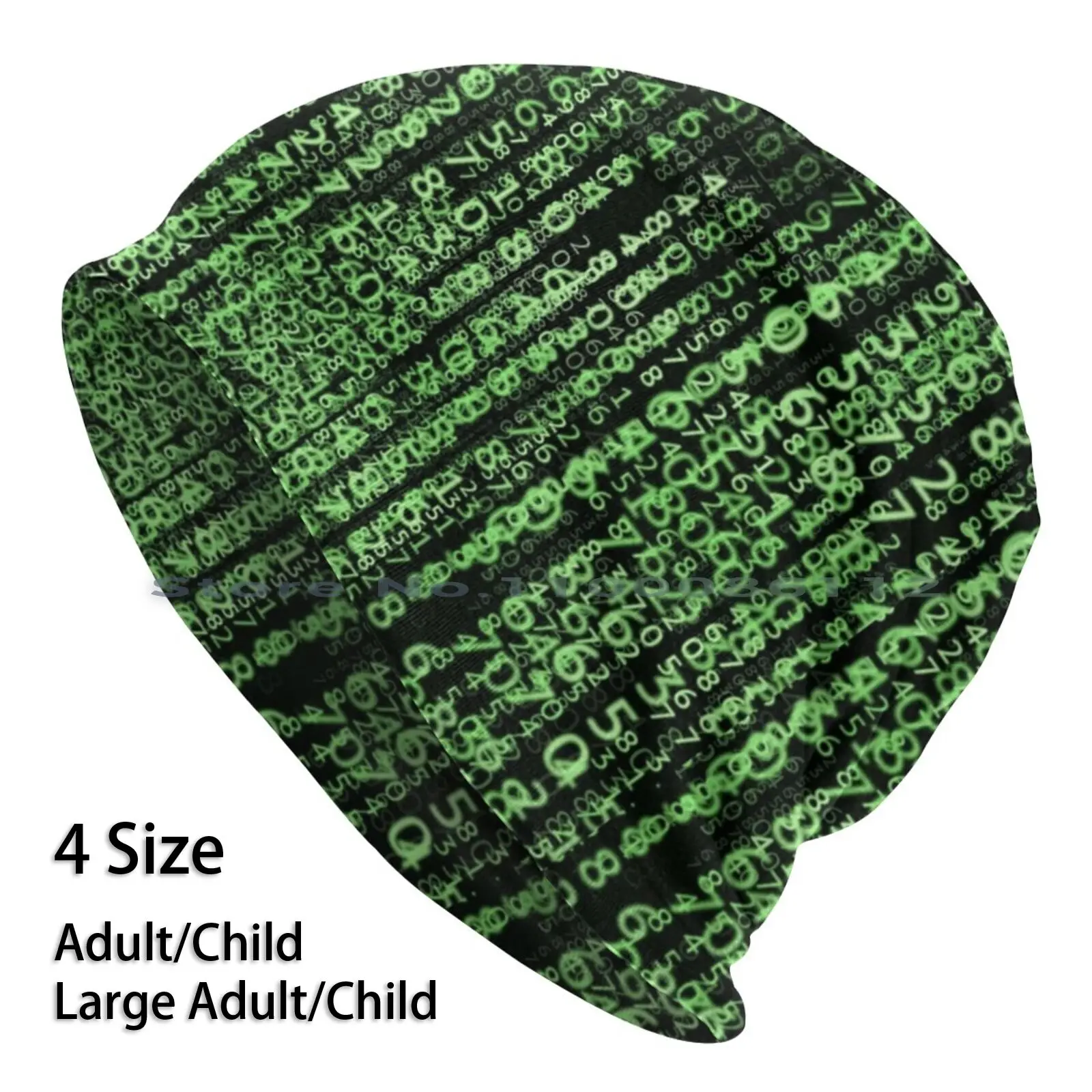 Matrix Code Pattern Berretti Knit Hat Matrix Neo Hacker Cyberspace Simulation Keanu Reeves Morpheus Neumancer Red Pill