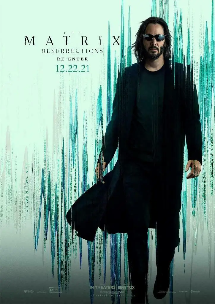 The Matrix Resusions Neo 2021 Movie Art Print Silk Poster Home Wall Decor