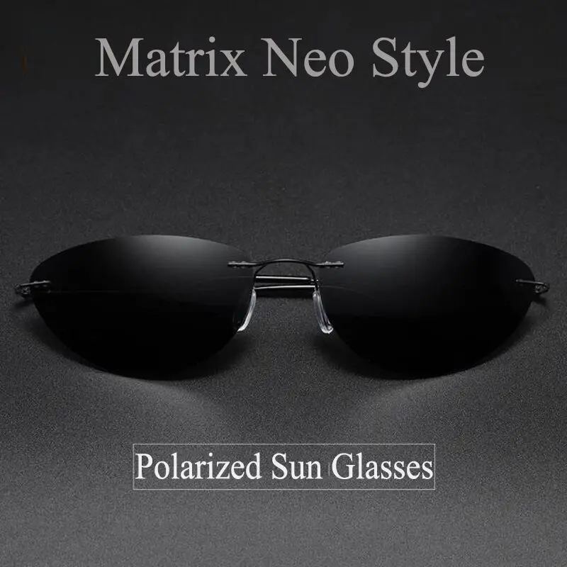 2021 The Matrix Agent Smith Style Occhiali Da Sole Polarizzati Rivetti Uomo Guida Titanio Neo Style Poligono Occhiali Da Sole Per Uomo
