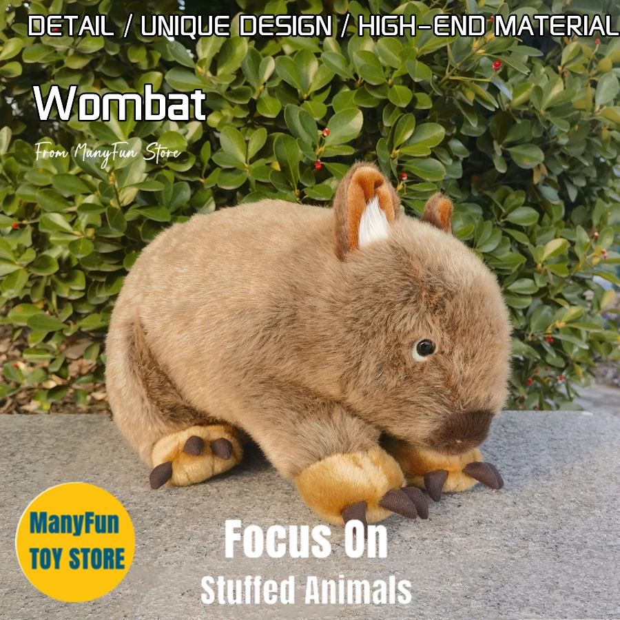 Wombat Peluche Ad Alta Fedeltà Koala Plushie Australian Wombat Peluche Realistici Animali Di Peluche Simulazione Bambola Kawai Giocattolo Regali