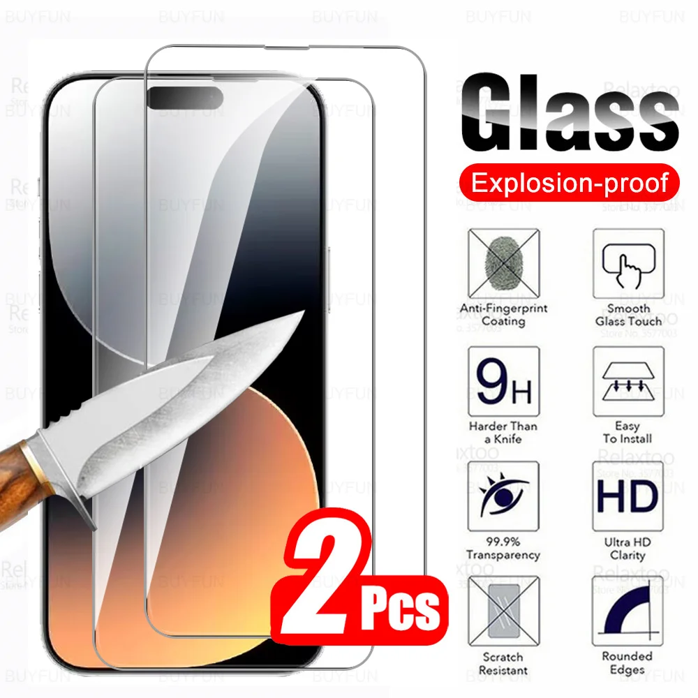 Per Iphone 15 Pro Max Glass 2Pcs Vetro Temperato Iphone15 Plus Iphone15Pro Ifone Aifon 15Pro Promax 2023 Premium Screen Protector