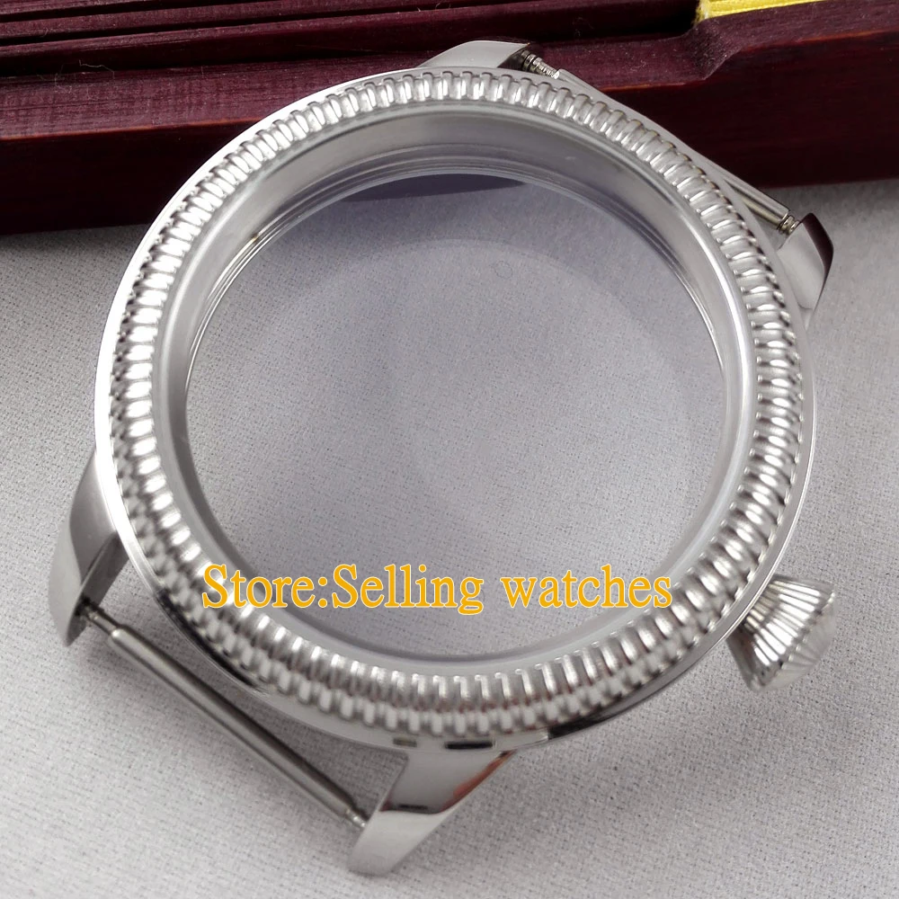 44Mm Cassa Dell'Orologio In Acciaio Fit Unitas 6498 Movimento 6497 C016