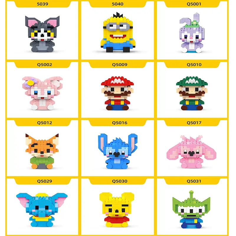 Disney Sanrio Puzzle Per Bambini Toy Block Personaggio Anime, Stitch, Spongebob Squarepants Tre Occhi, Kuromi Compleanno Per Bambini