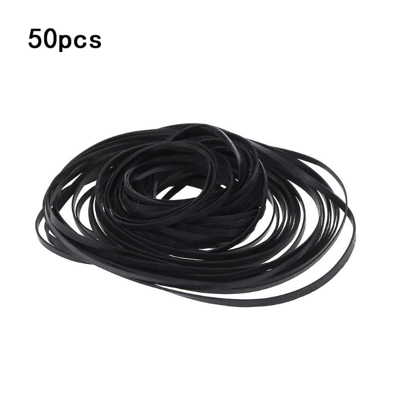 50 Pz 4Mm Larghezza Universal Mix Cassette Tape Machine Belts Assortiti Drive Flat Rubber Belt Per Cd Dvd Registratori Walkman