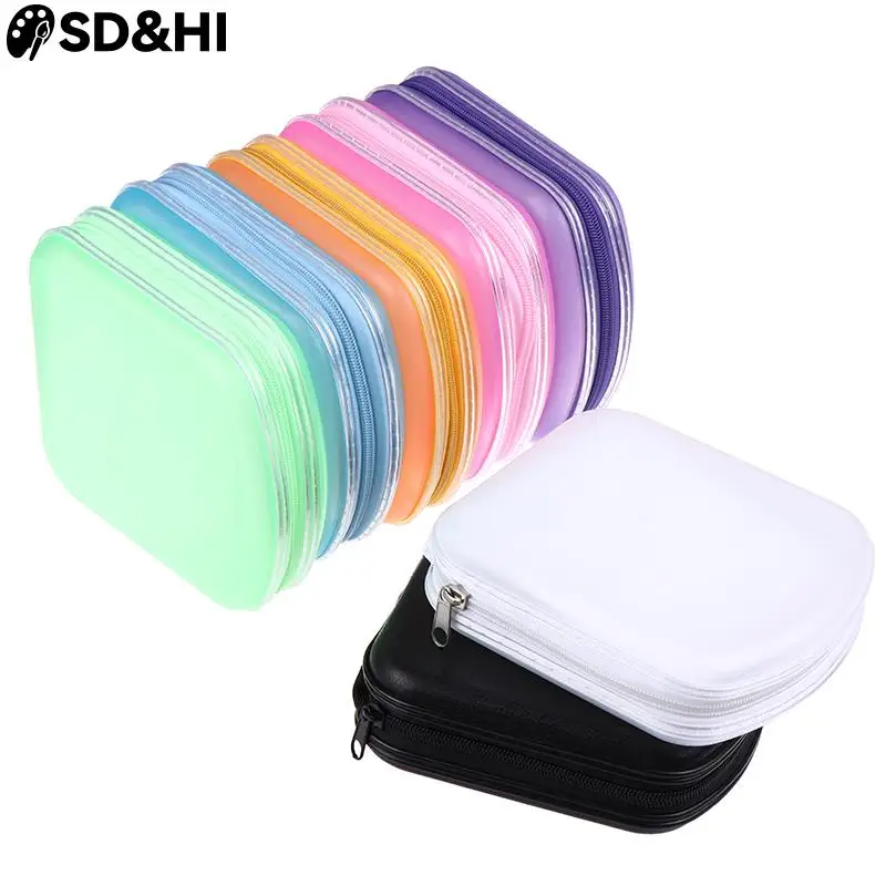 Portable 40Pcs Disc Cd Dvd Wallet Storage Organizer Case Box Holder Cd Sleeve Bag Album Box Case Con Cerniera Cd Storage Cover