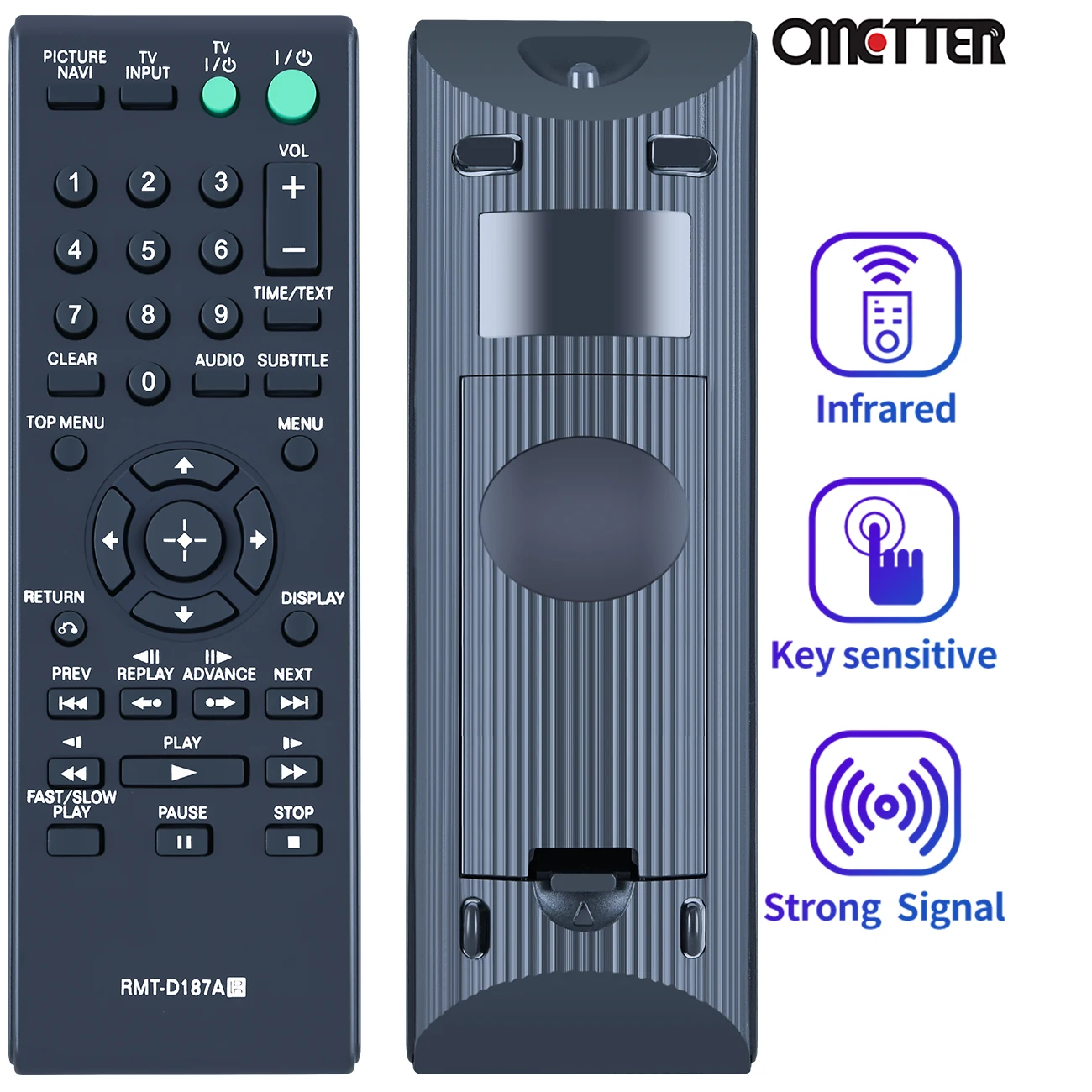 Rmt-D187A Misura Di Controllo Remoto Per Sony Dvd Lettore Cd Dvp-Ns718H Dvp-Sr500H Dvp-Sr101P Dvp-Sr200P Dvp-Sr401Hp Dvp-Ns710H Dvp-Sr400