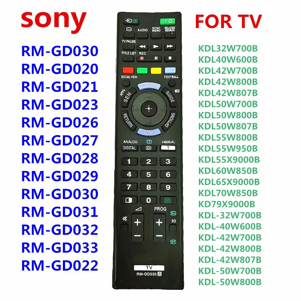 Rm-Gd030 Nuovo Telecomando Per Sony Smart Tv Control Rm-Gd023 Gd033 Rm-Gd031 Rm-Gd032 Rm-Gd027