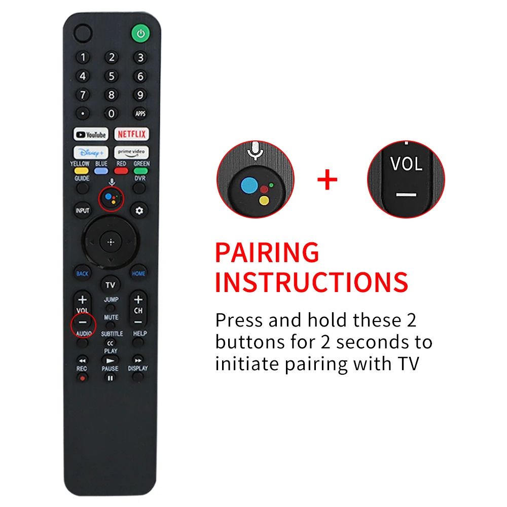 Nuovo Telecomando Rmf-Tx520U Per Sony Smart Tv Kd-43X80J Kd-43X85J Kd-50X80J Xr-50X90J Xr-50X94J Xr-55A80J Xr-55A84J Xr-55A84J