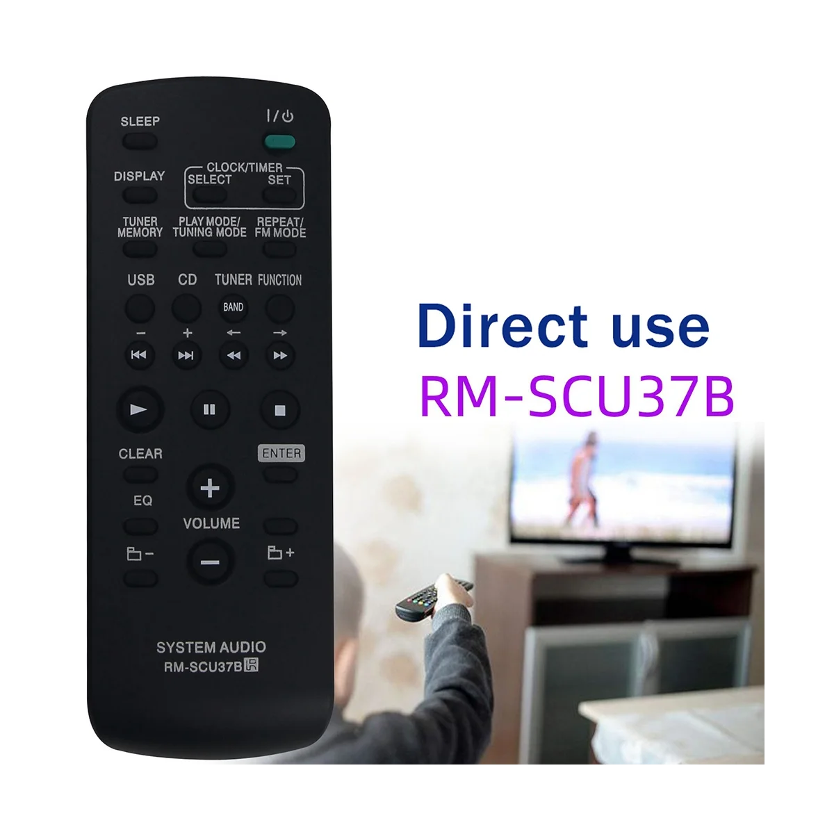 Telecomando Per Lettore Rm-Scu37B Per Lettore Audio Sony Rm-Scu37B Cmt-Bx3 Telecomando Sostitutivo Bx30R