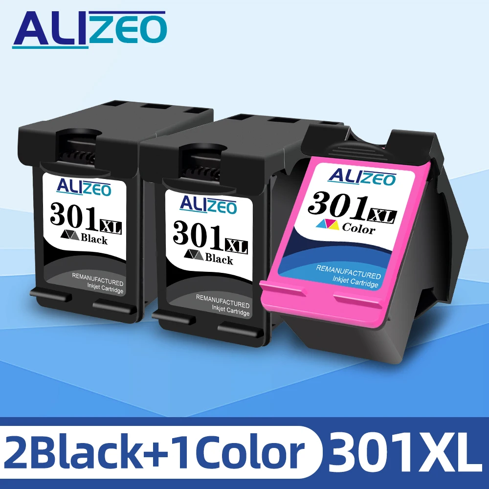 Cartuccia D'Inchiostro Alizeo 301 Xl Per Hp 301 Xl Rigenerata Per Stampante Hp Deskjet 1510 1511 1512 1513 1514 1517 4635 4636 4639