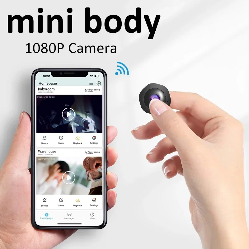 Wifi Mini Camera 1080P Hd Wireless Smart Home Device Cam Espion Camcorder Invisibile Per Visione Notturna Rilevamento Del Movimento Monitor Remoto