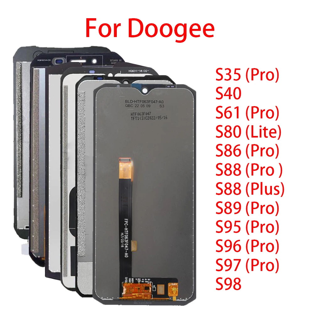Schermo Intero Per Doogee S35 S40 S61 S80 S86 S88 S95 S96 S97 S89 S98 S95 Pro Plus Lite Display Lcd Touch Screen Digitizer Assembly