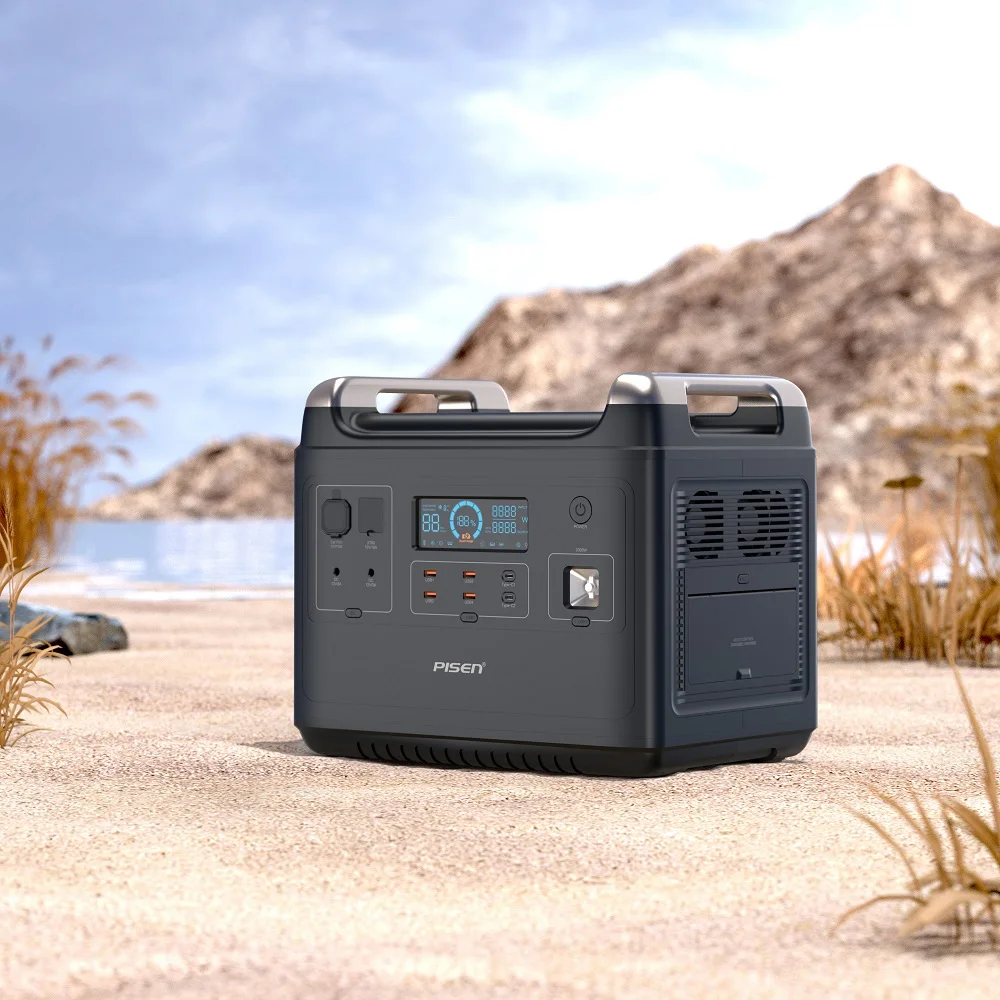 Picnic All'Aperto Multi Presa Solargenerator Free Mppt Inverter Di Elettricità Lifepo4 Batteria 2000W 1998Wh Powerstation Per Laptop
